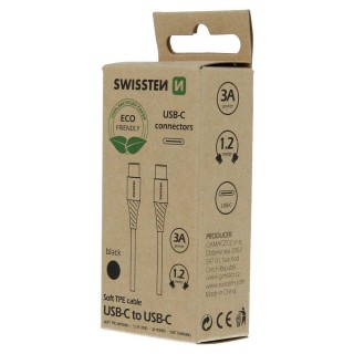 Swissten Soft 3A USB-C - USB-C Datu un Uzlādes Kabelis 1.2m