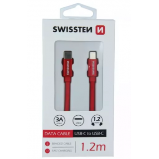 Swissten Textile Fast Charge 3A USB-C / USB-C  Datu un Uzlādes Kabelis 1.2m