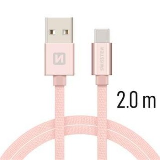 Swissten Textile Universal Quick Charge 3.1 USB-C Data and Charging Cable 2m