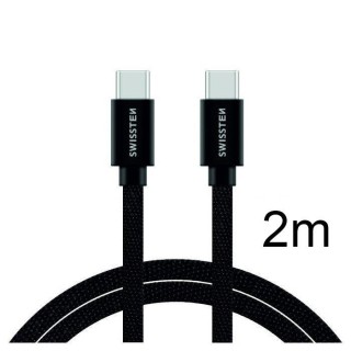 Swissten Textile Universal Quick Charge 3.1 USB-C to USB-C Data and Charging Cable 2m