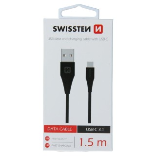 Swissten Провод  USB / USB-C 3.1 Провод 1.5m