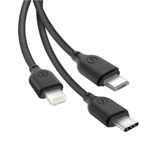 XO NB103 3in1 USB - Lightning + USB-C + microUSB 1m cable