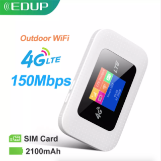 EDUP D523 4G LTE Portable Modem Wi-Fi Hotspot 2100mAh Maršrutētājs
