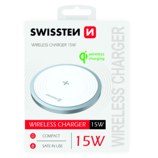 Swissten 15W Bezvadu lādētājs ar USB-C 1.5m kabelis