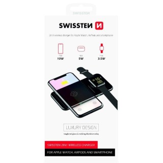 Swissten Wireless Charger 2in1 Беспроводное зарядное устройство 10W
