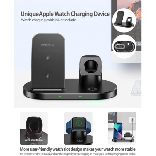 Swissten Wireless Charger 3in1 Stand for Apple and Samsung