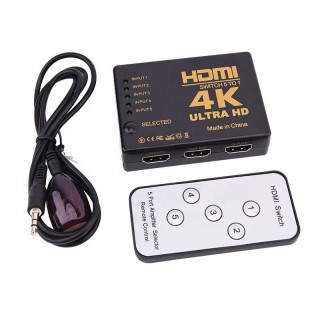 RoGer HDMI 4K High Speed Splitter 5 HDMI inputs / Remote Controller / Infrared Cable