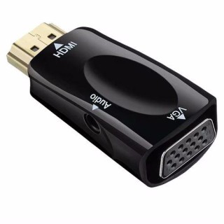 RoGer HDMI to VGA (+Audio) Converter black