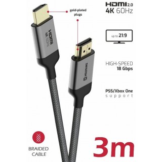 Swissten HDMI uz HDMI 4K Vads 3m