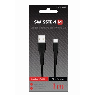 Swissten Basic Fast Charge 3A Micro USB Datu un Uzlādes Kabelis 1m