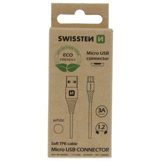Swissten Eco Friendly Fast Charge 3A Micro USB Data and Charging Cable 1.2m