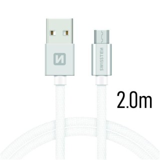 Swissten Textile Quick Charge Universal Micro USB Data and Charging Cable 2m