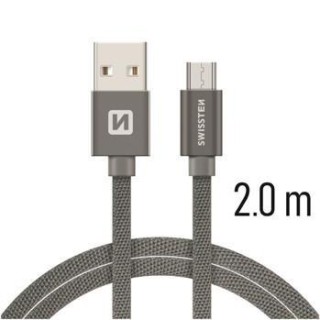 Swissten Textile Quick Charge Universal Micro USB Data and Charging Cable 2m