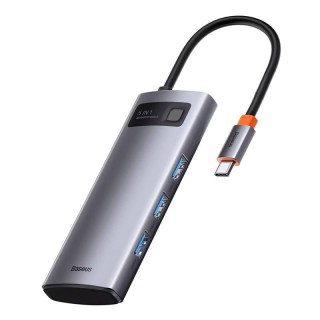 Baseus Metal Gleam Series 5in1 Daudzfunkcionāla USB-C HUB Dokstacija