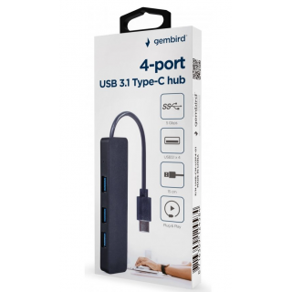 Gembird Hub 4-port / USB 3.1 / Type-C