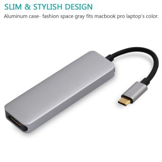 RoGer USB-C Hub 5in1 USB 3.0 x2 / HDMI / SD card reader / TF card reader