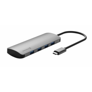 Swissten USB-C Hub 4in1 with 4 USB 3.0 ports Aluminum body