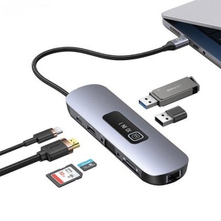 Usams 10in1 Adapter 3x USB 3.0 / TF / SD / USB-C / HDMI / RJ45 / VGA PD100W / Hub