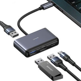 Usams 4in1 Adapter 2xUSB 2.0 / USB 3.0 / USB-C Hub