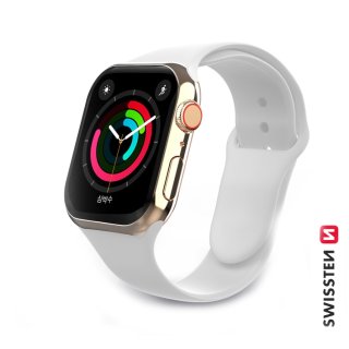 Swissten Silikona Siksniņa priekš Apple Watch 1/2/3/4/5/6/SE / 38 mm / 40 mm / Balta