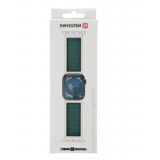 Swissten Silikona Magnētiskā Siksniņa priekš Apple Watch 42 / 44 / 45 / 49 mm