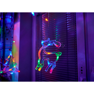 RoGer LED Освещенные Подвески в Виде Северного Оленя 2,5m / 138LED Разноцветный