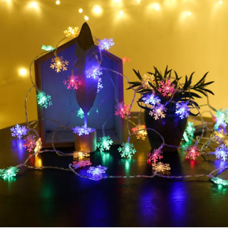RoGer LED Lights Snowflake Chain 10m / 100LED Multicolor