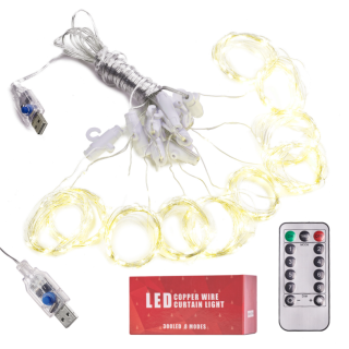 RoGer LED Lights Wire 300 LED Warm-white 3x3m