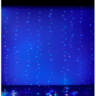 RoGer LED Gaismas Aizkari 3x3m / 300LED Daudzkrāsains