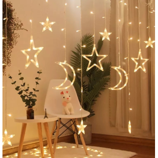 RoGer Lights Curtains Moon and Stars 138 LED Warm-cold 2.5m