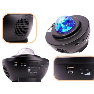 RoGer Rotating Star Projector / Bluetooth Speaker / LED / with Remote Control