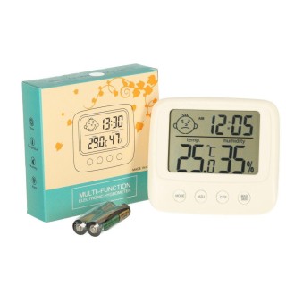 RoGer Гигрометр / часы / комнатный термометр / измеритель влажности / LCD