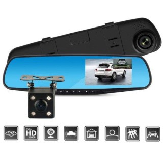RoGer 2in1 Car mirror with integrated rear view camera /  Full HD / 170' / G-Sensor / MicroSD / LCD 4.3''
