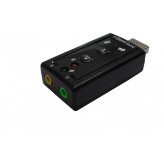 Savio AK-01 Sound Card USB / 7.1 / Adjustable Volume / Microphone
