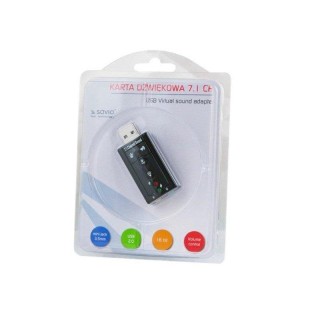 Savio AK-01 Sound Card USB / 7.1 / Adjustable Volume / Microphone