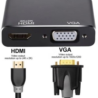 RoGer DisplayPort to HDMI + VGA Adapter v1.4 / 4K@30Hz