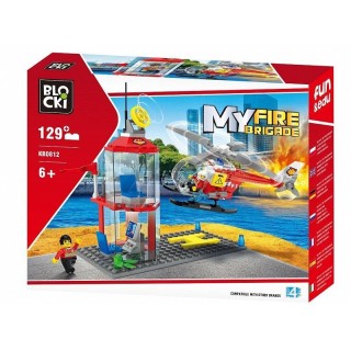 Blocki MyFireBrigade Helicopter and Control Tower / KB0812 / Constructor with 129 parts / Age 6+