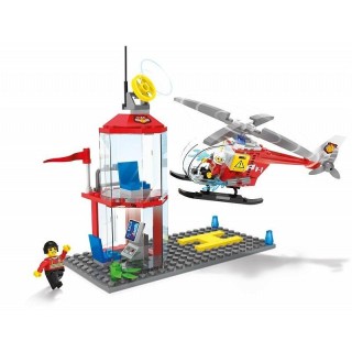 Blocki MyFireBrigade Helicopter and Control Tower / KB0812 / Constructor with 129 parts / Age 6+
