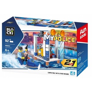 Blocki MyPolice Police station on water / KB0653 / Constructor with 57 parts / Age 6+