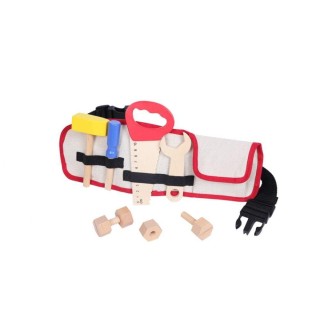 EcoToys toolbelt with wooden tools