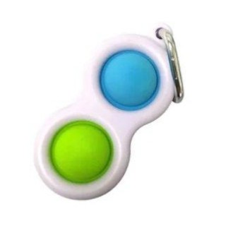 Mocco Simple Dimple Push Pop Antistress Sensory Toy / Strawberry keychain / Blue-Green