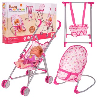 RoGer Baby Play House 4in1 Set For Dolls