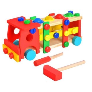 RoGer Construction Wooden Truck Multicolored