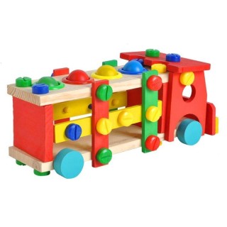 RoGer Construction Wooden Truck Multicolored