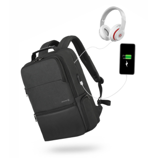 Swissten Laptop Backpack Рюкзак для портативного компьютера 15.6" и отделений с портом USB для зарядки смартфона