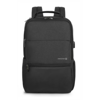 Swissten Laptop Backpack Mugursoma portatīvajiem datoriem 15.6" nodalījumiem ar USB izeju viedtālruņa uzlādei