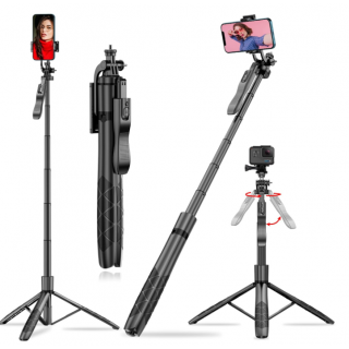Wooco L16 Long Selfie Stick - Tripod Bluetooth / 153cm