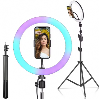 Wooco MJ26 Universal Tripod Stand for Selfie with RGB LED Lamp 26cm