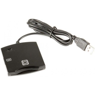 DNI ID Card Reader PC / SC / CCID ISO7816 USB (+SIM) Black