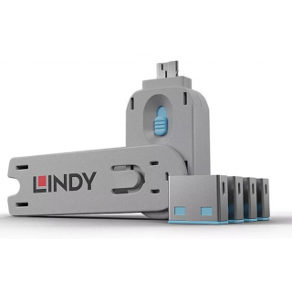 Lindy Porta Blocker + Key USB Type-A Pack 4